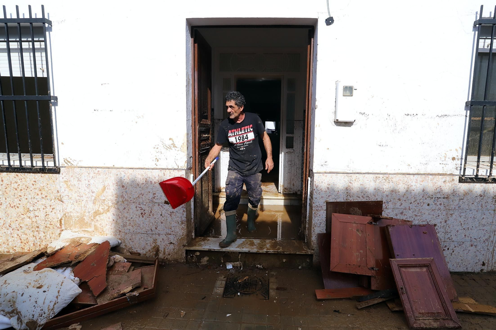 Imágenes de los destrozos provocados por el temporal en Lepe