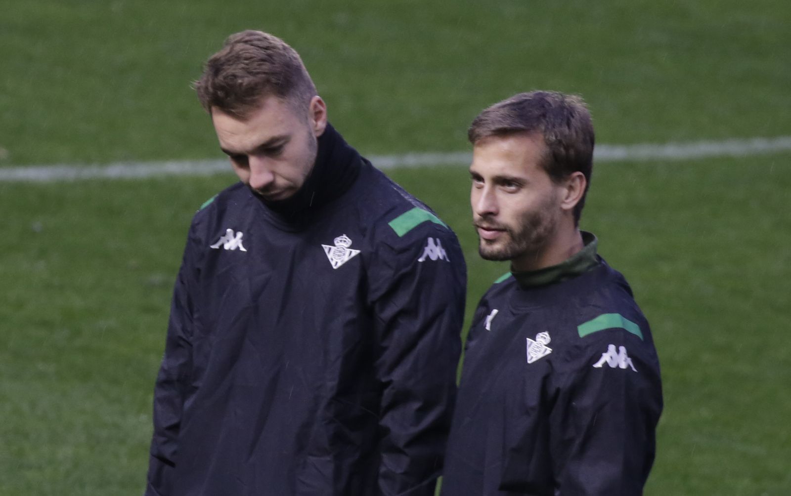 Loren junto a Canales, en un entrenamiento.