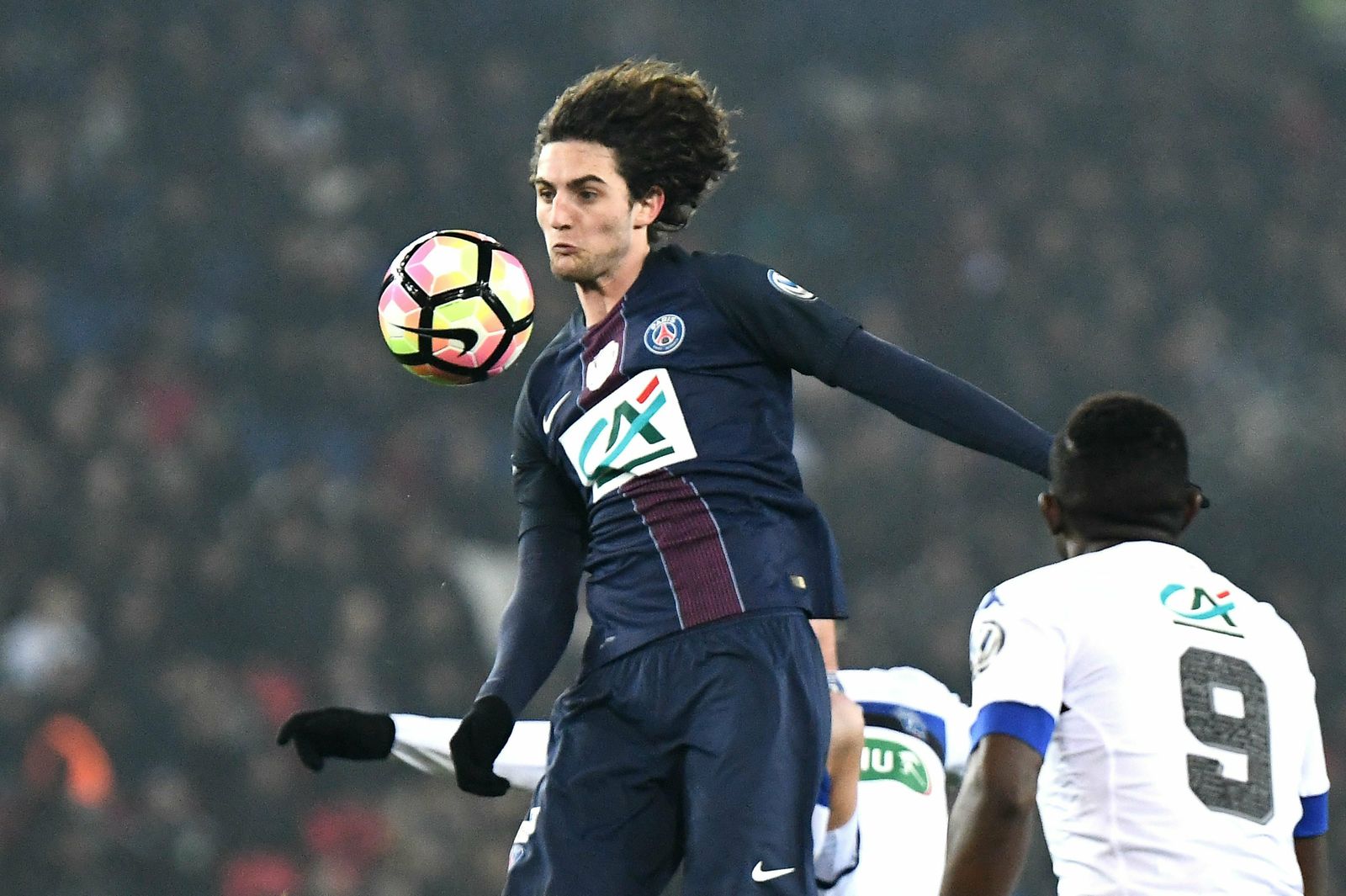 Adrien Rabiot, en un partido del PSG.