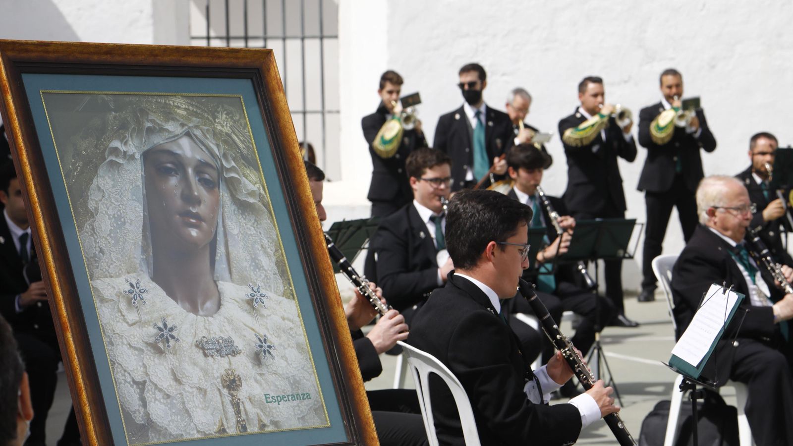 Un momento de del concierto de la banda de La Esperanza.