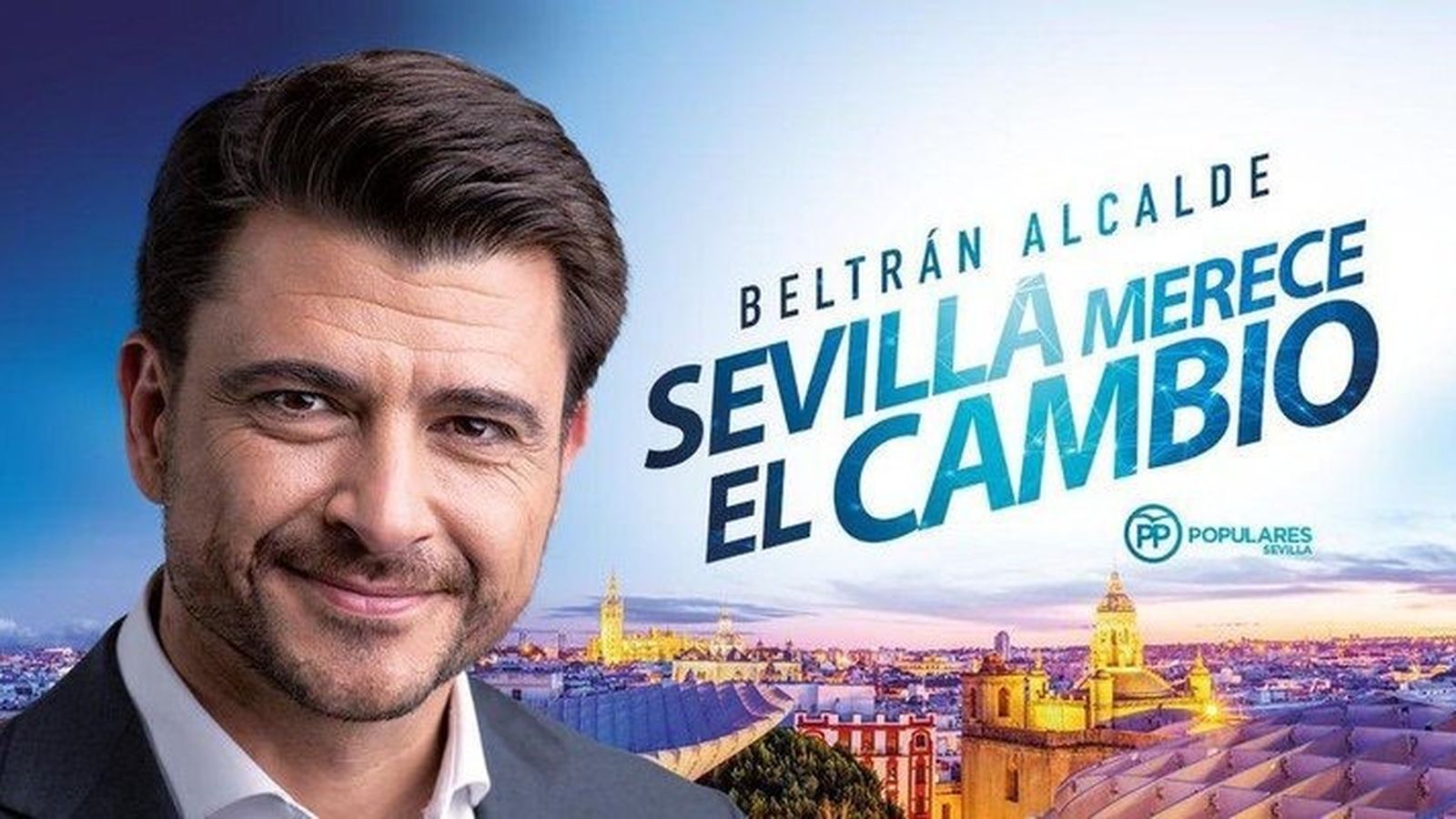 Cartel de campaña de Beltrán Pérez.