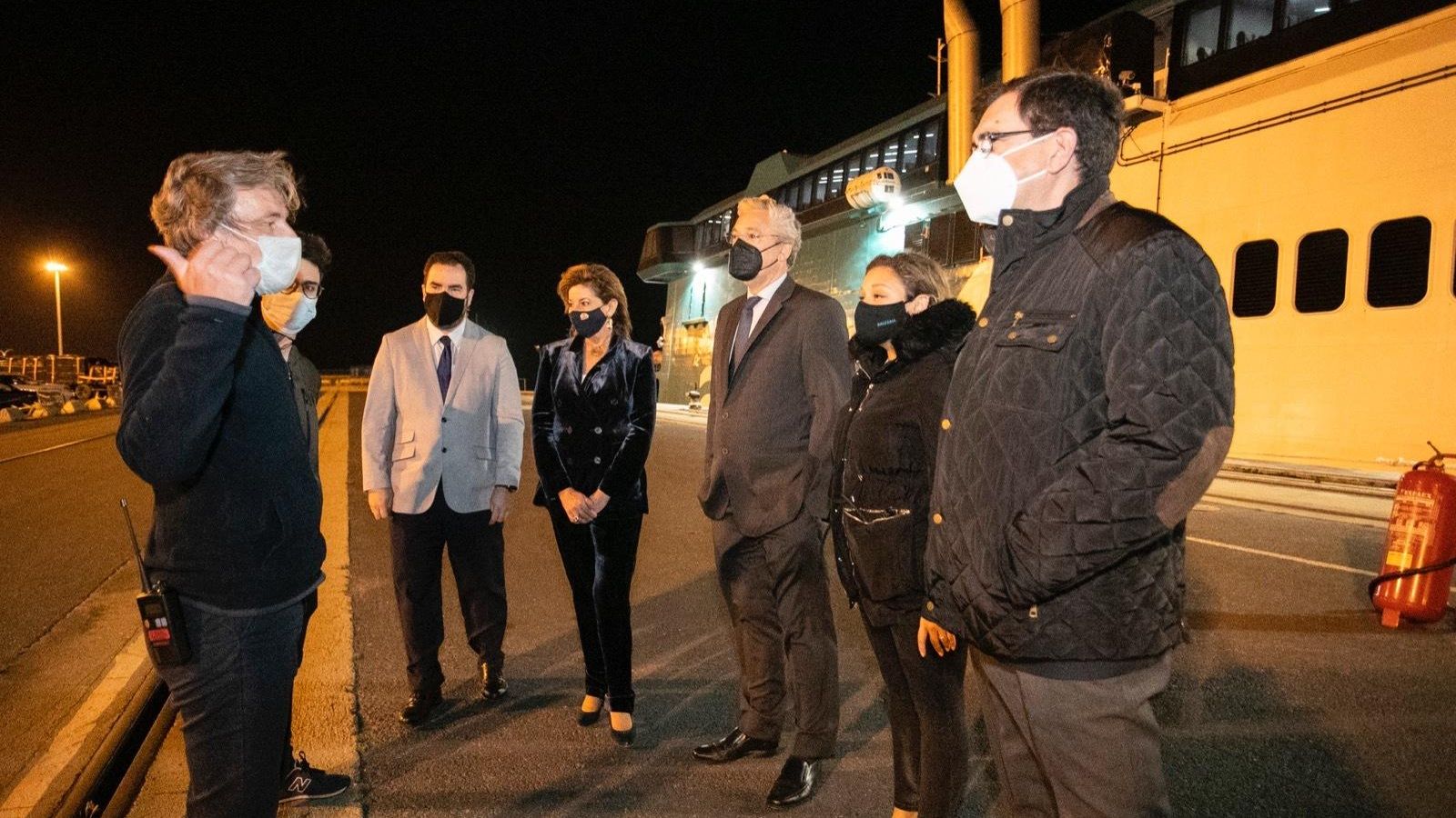 Llegada de la embarcación