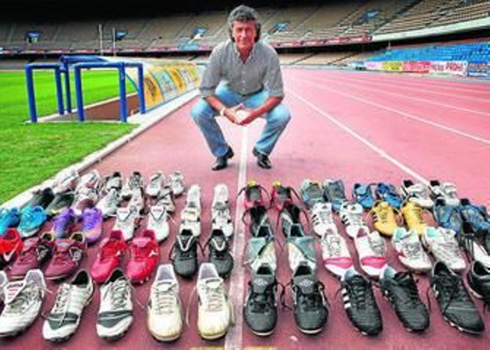 Pipo Gorosito, posando para Diario de Jerez en el estadio Chapín.