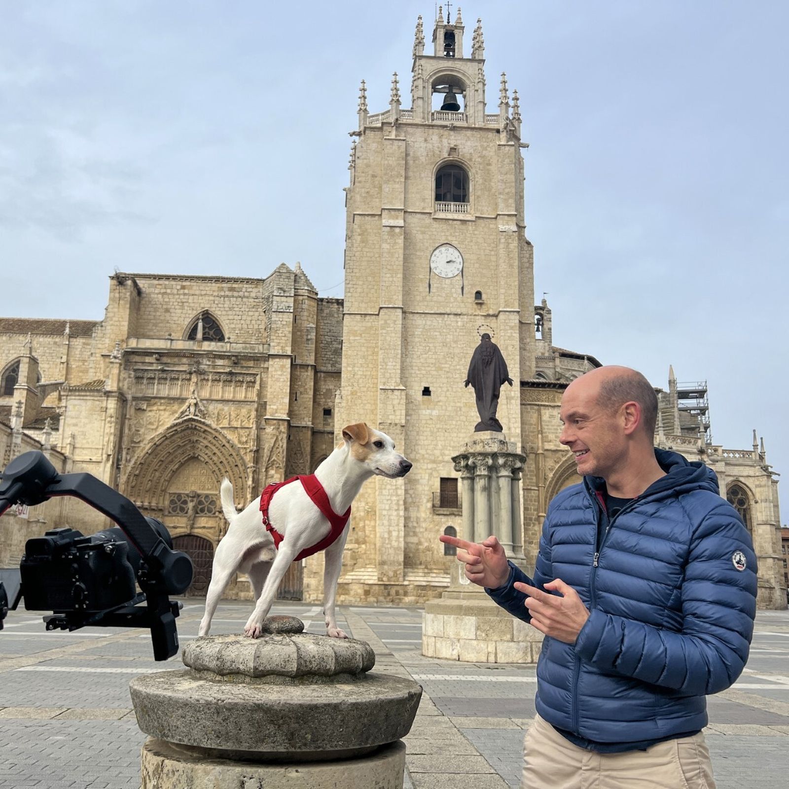 Pipper y su amo, Muñoz Gabilondo, en Palencia
