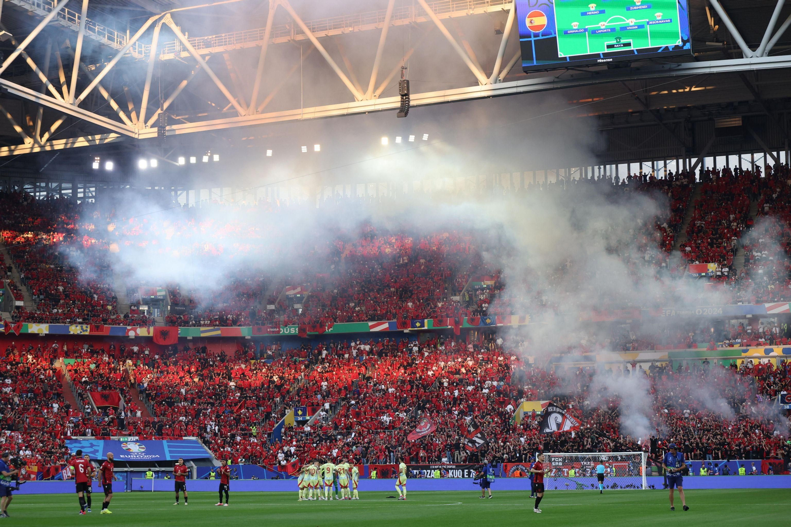 Las fotos del Albania - España