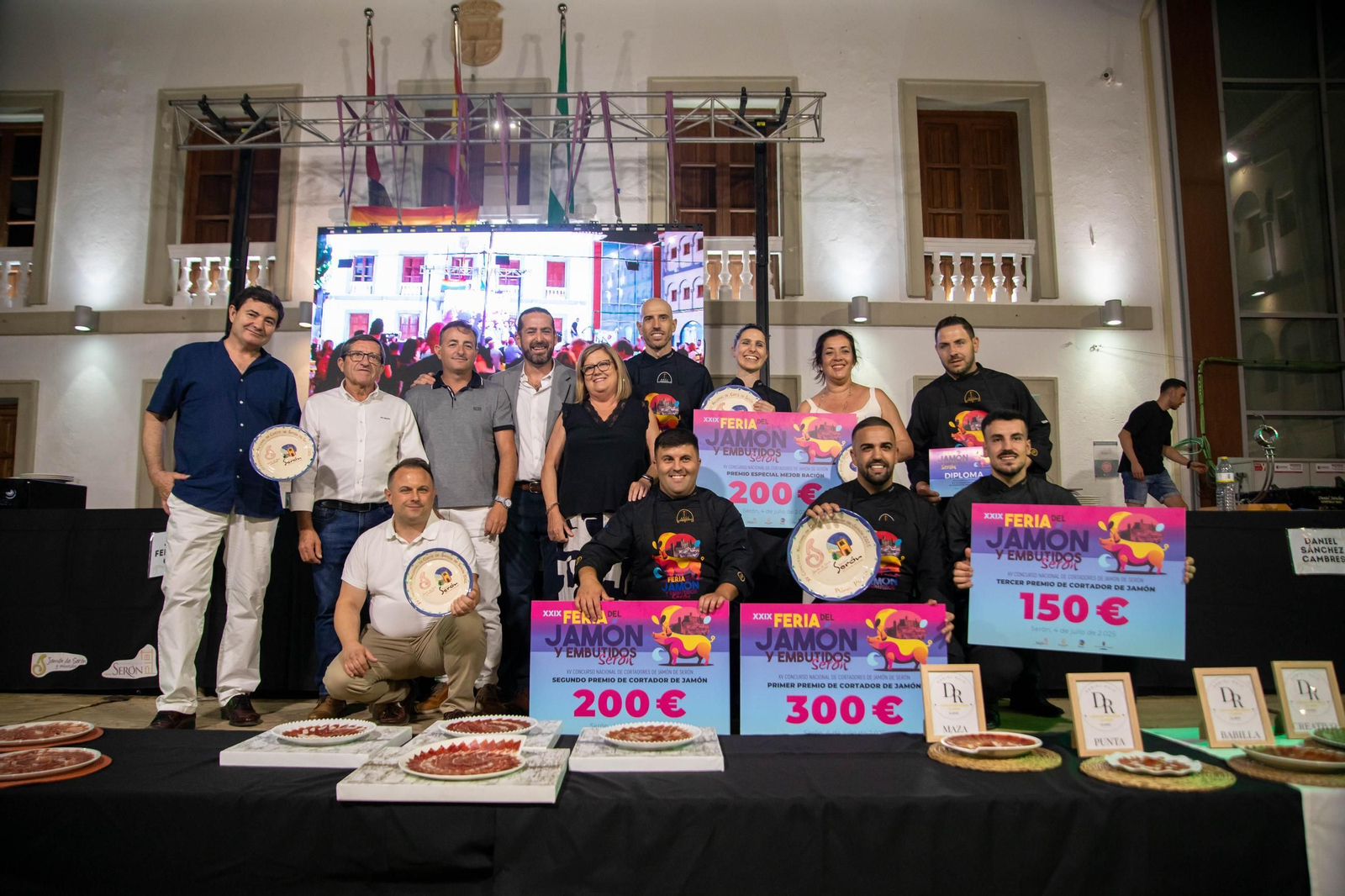 Concurso de cortadores de jamón en Serón, en imágenes