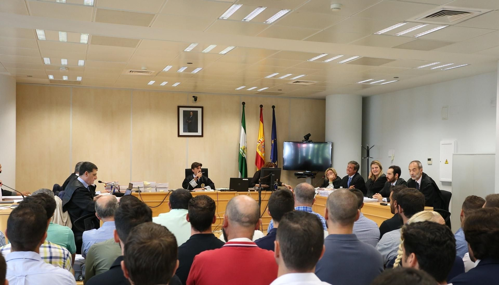 Una imagen del juicio por la filtración que acabó con la absolución de los 45 acusados.