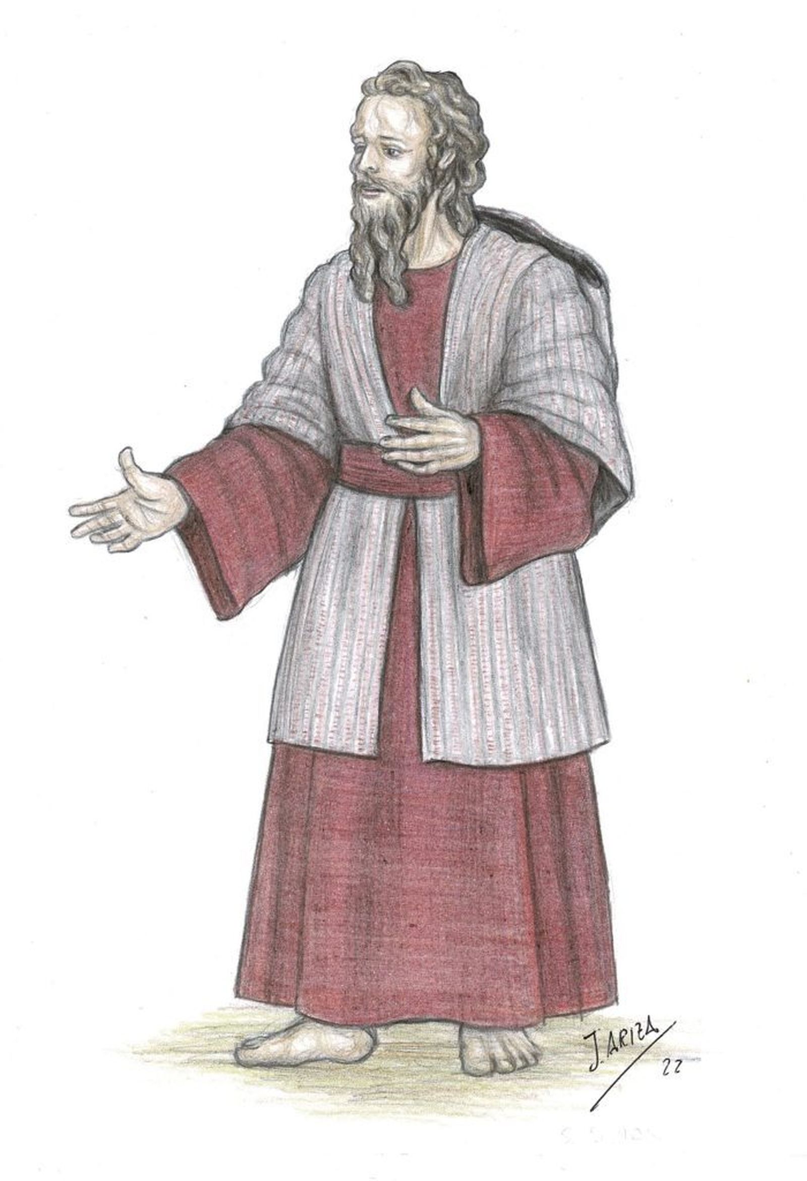 Ropaje del apostol Simón.