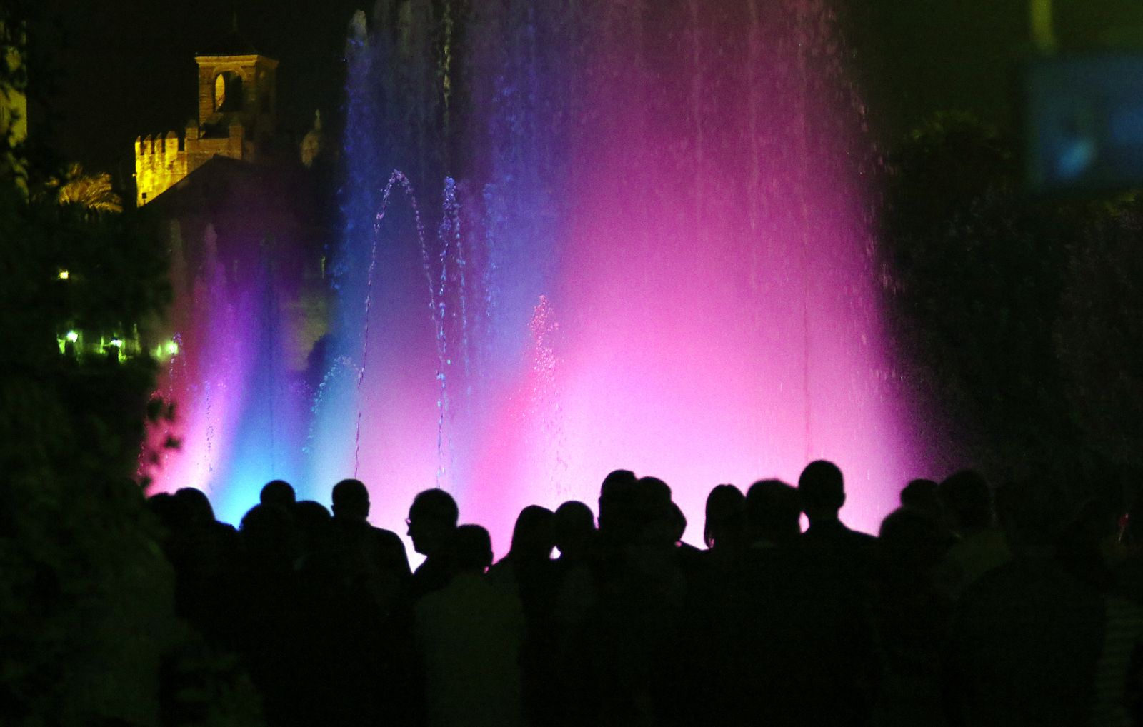 Espectáculo de luz y sonido en el Alcázar de los Reyes Cristianos.