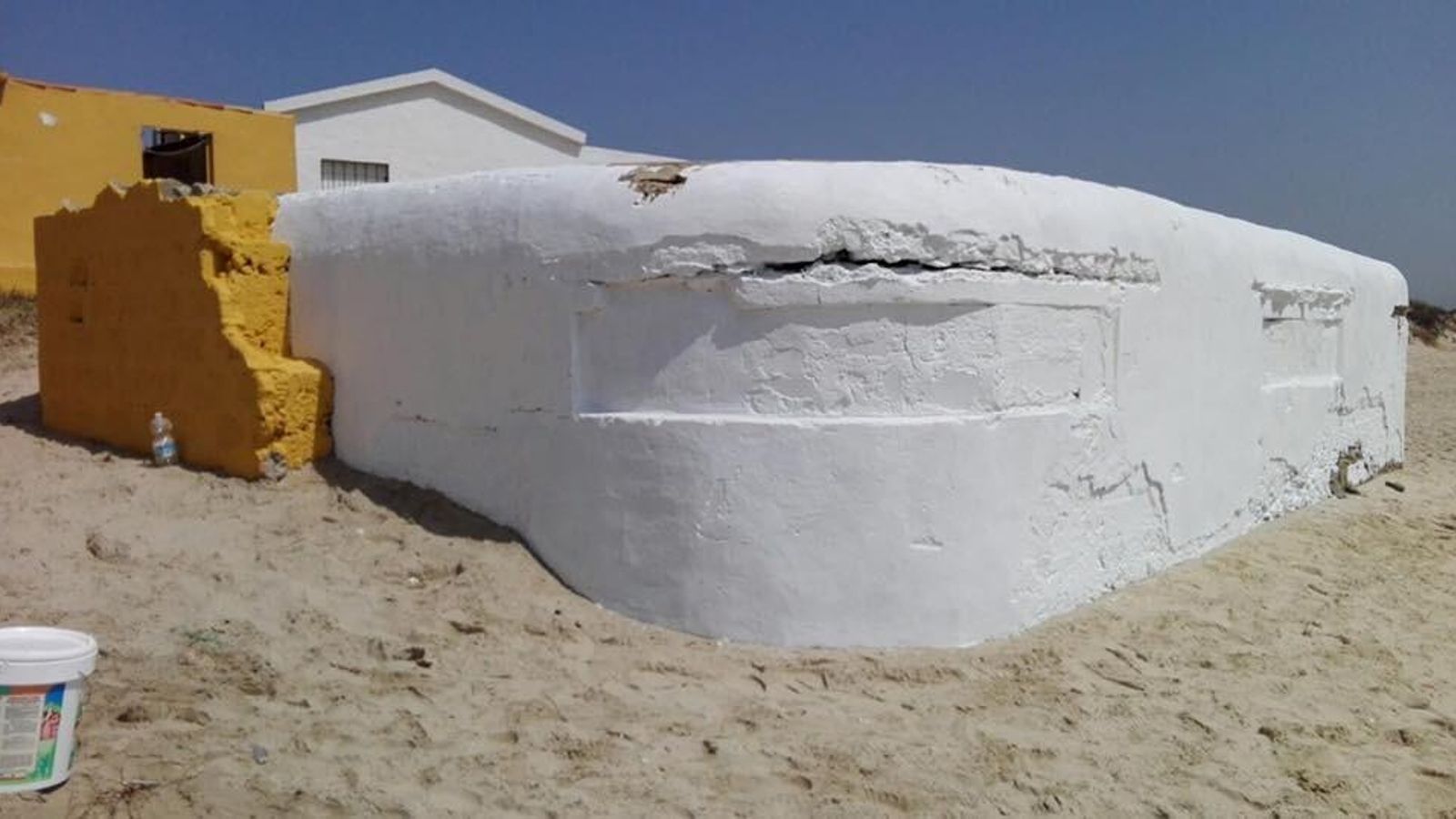 El búnker del Rinconcillo en 2016, en relativo buen estado.