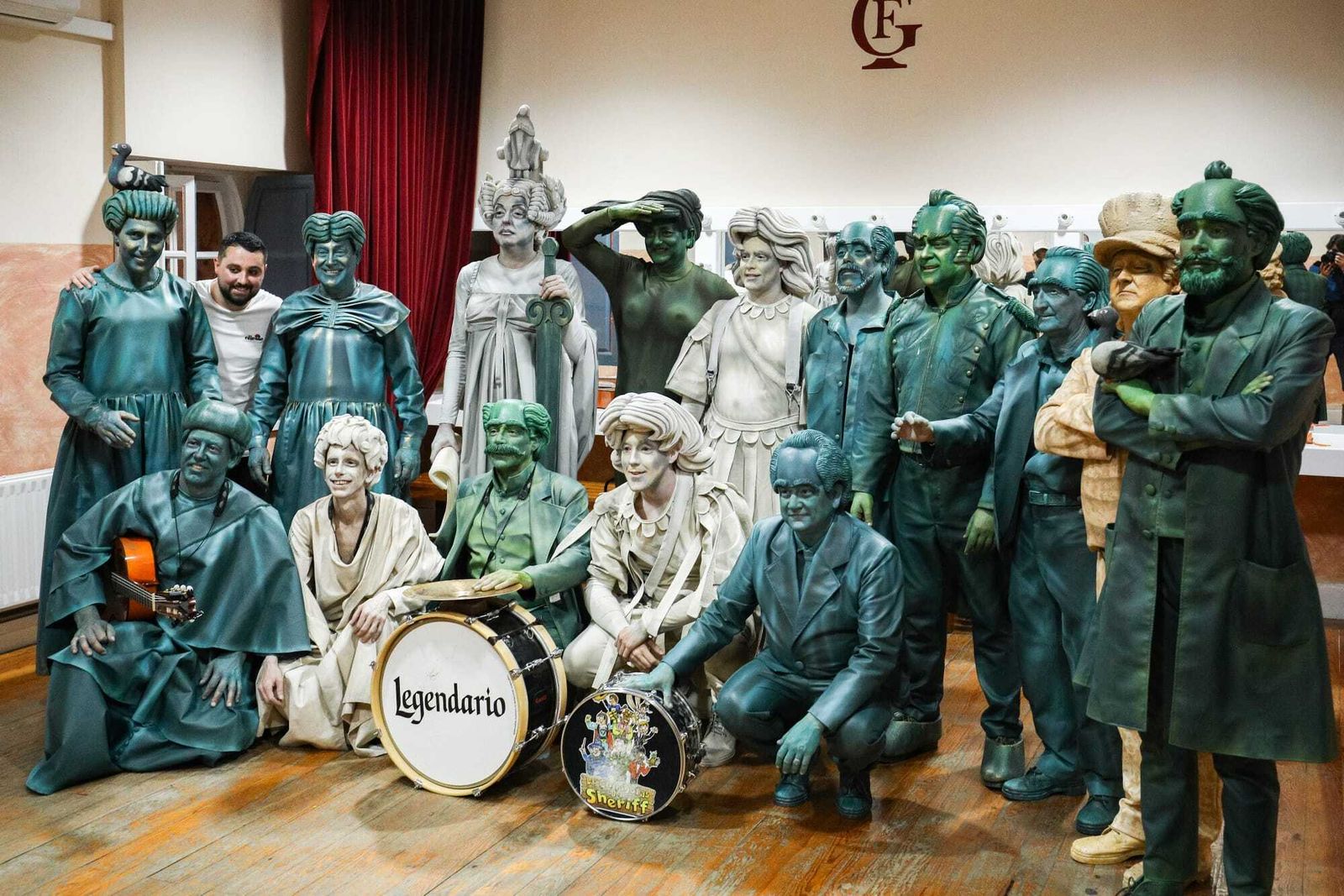 El ambiente en camerinos del teatro