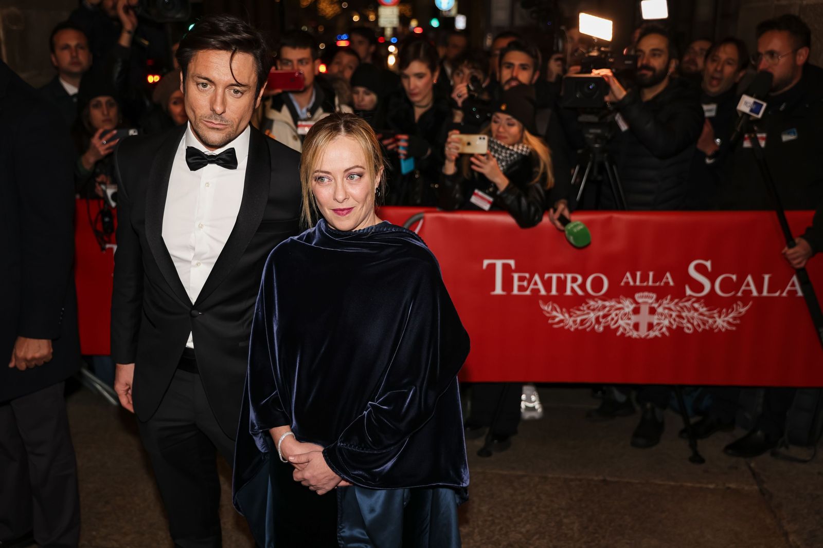 Giorgia Meloni y Andrea Giambruno.