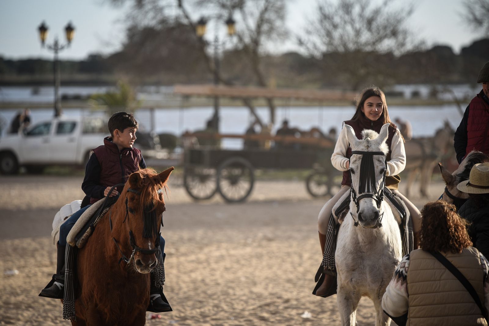 Imágenes del ambiente en la Aldea de El Rocío el domingo 26 de febrero