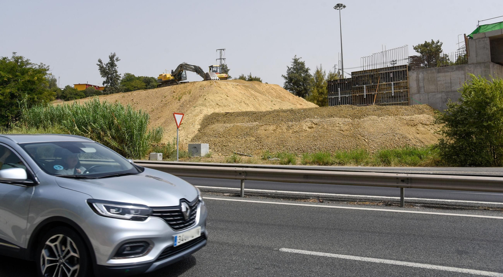 Así están las obras del carril Bus VAO del Aljarafe central