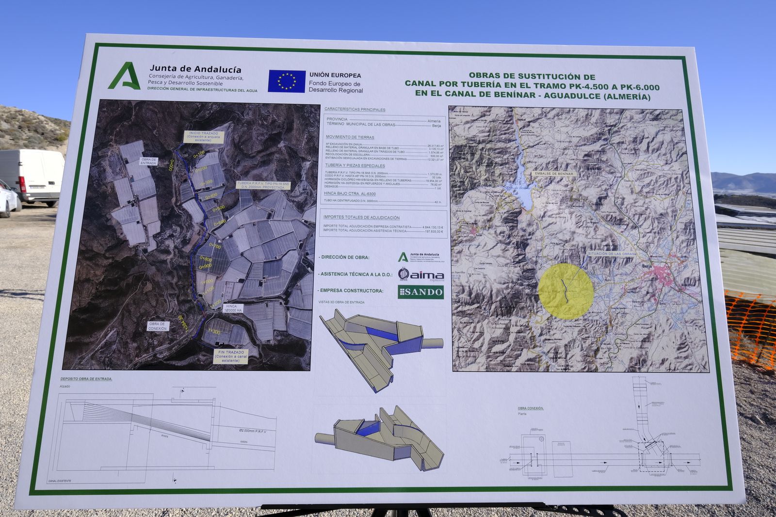 Fotogaleria visita obras Canal de Benínar. Berja (Almería)