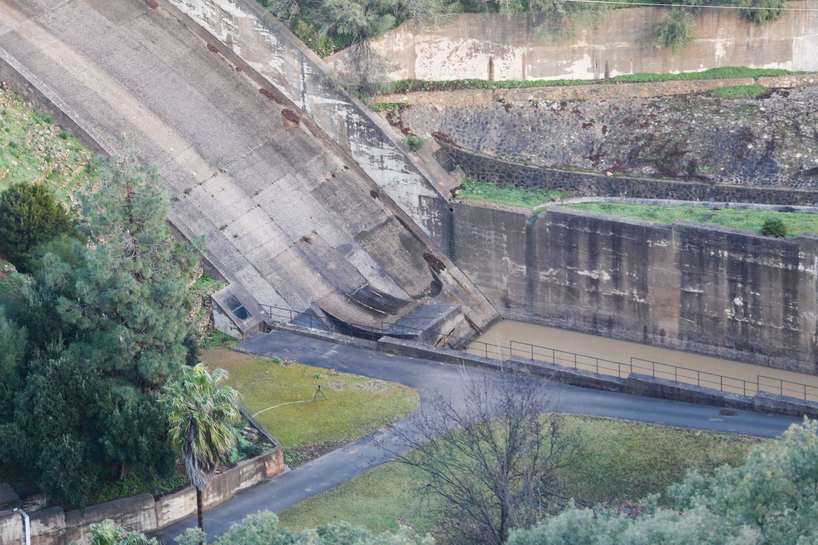 El embalse de Guadarranque, el lunes.