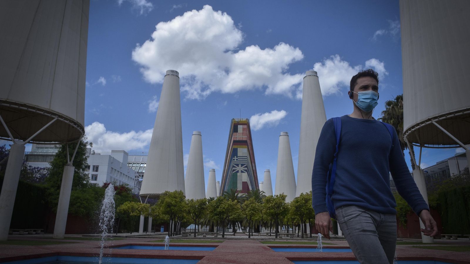 Mascarillas en el PCT Cartuja durante la pandemia.