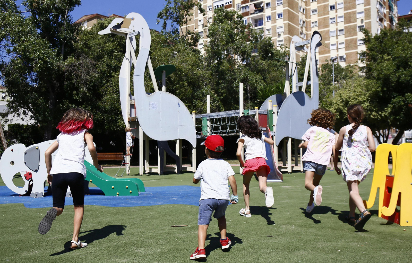 Reapertura de los parques infantiles en Málaga.