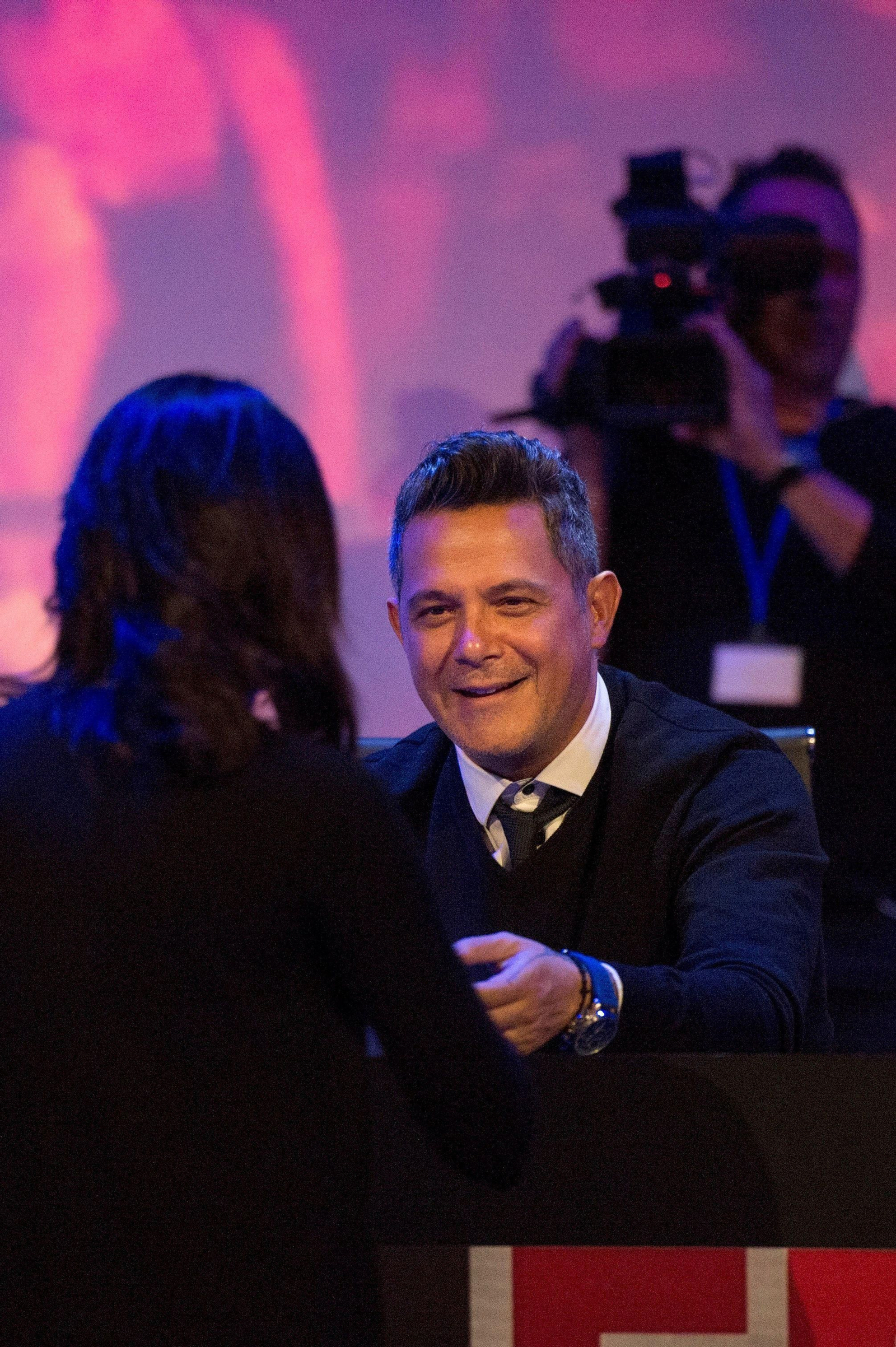 El cantante Alejandro Sanz en uno de sus conciertos.