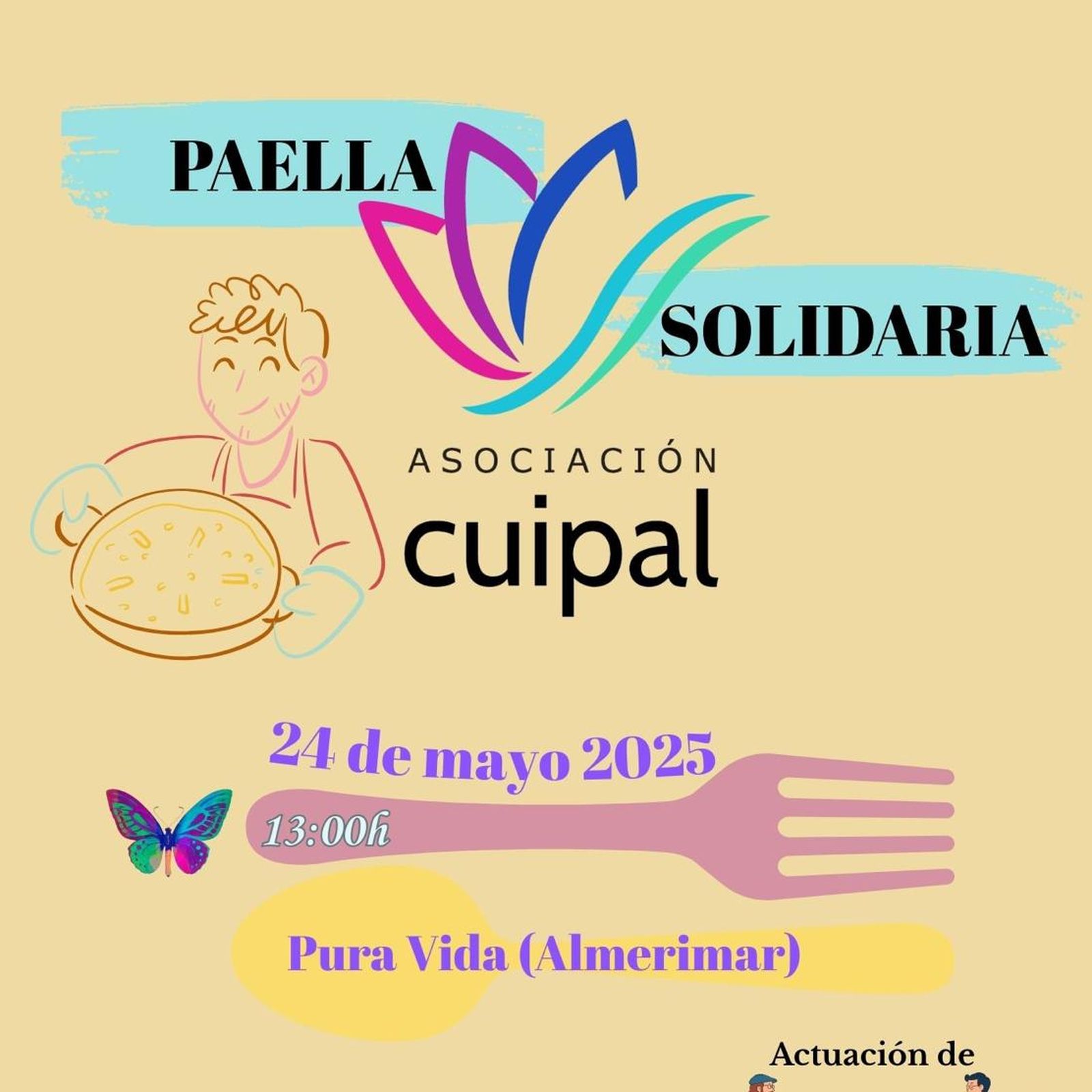 Cartel de la actividad solidaria y benéfica que tendrá lugar este sábado