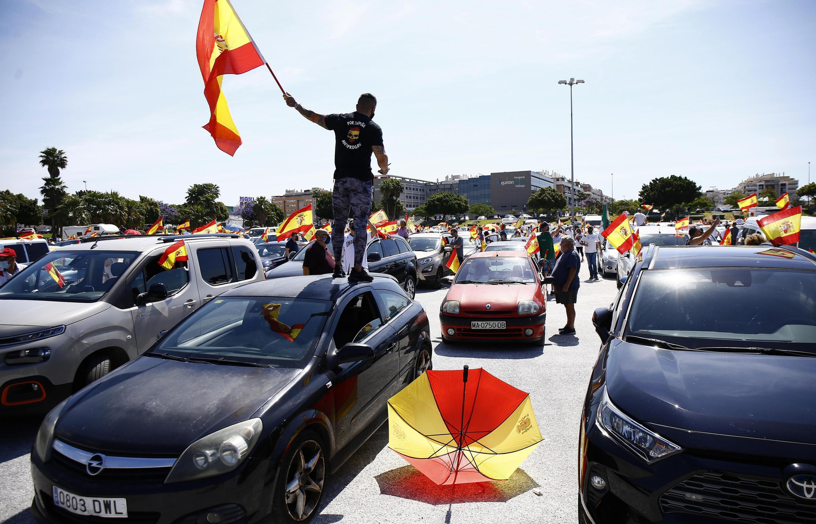 Las fotos de la caravana de protesta de Vox en Málaga