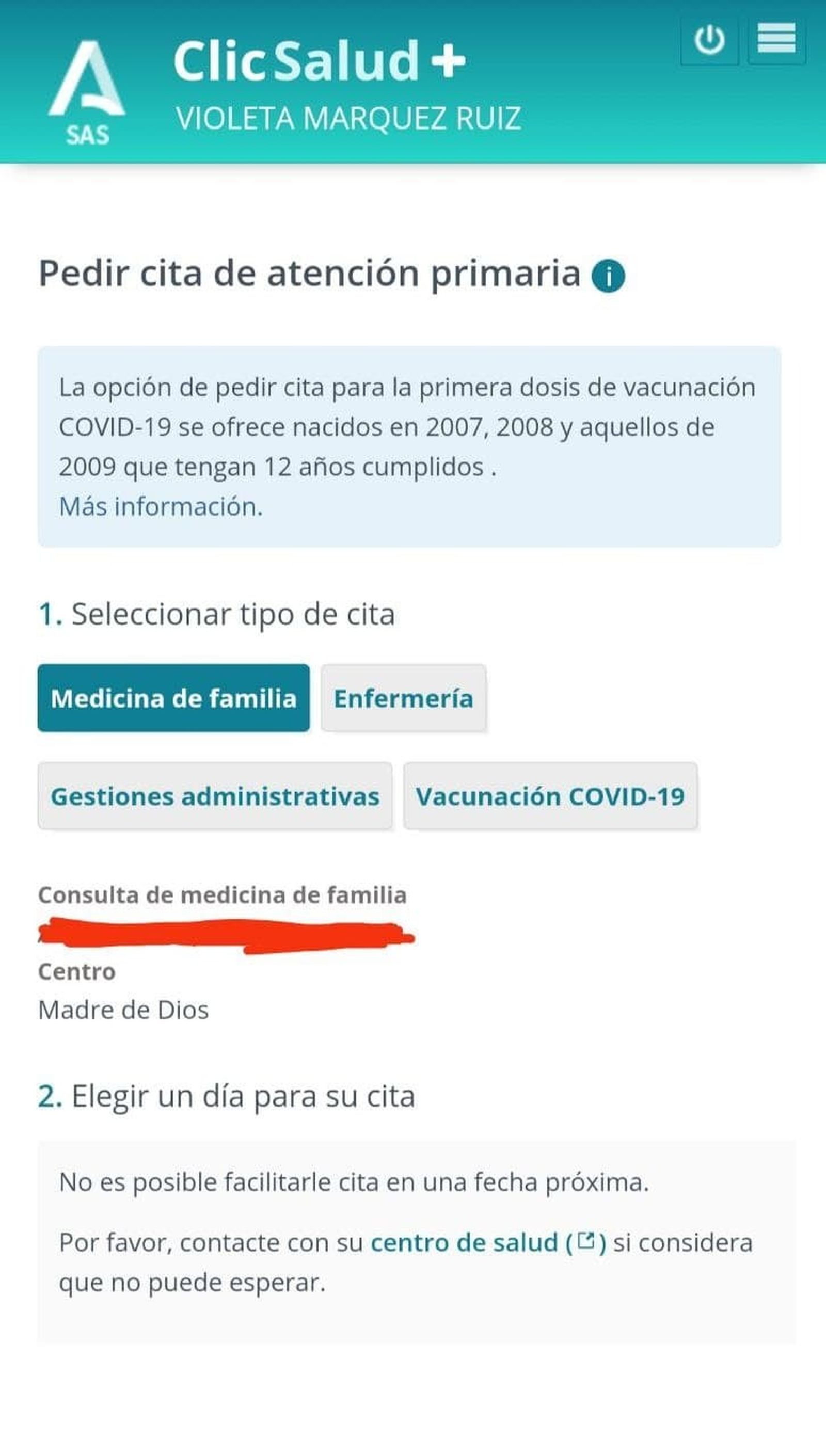Cita atención primaria