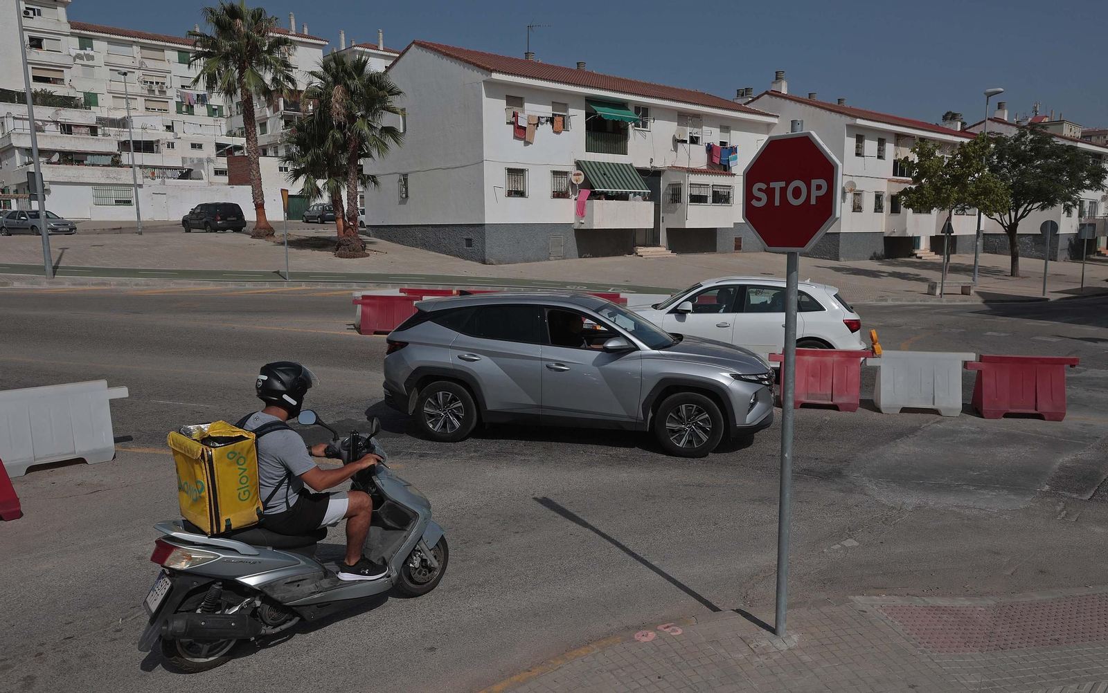 Fotos de las obras del Acceso Sur a Algeciras en La Juliana