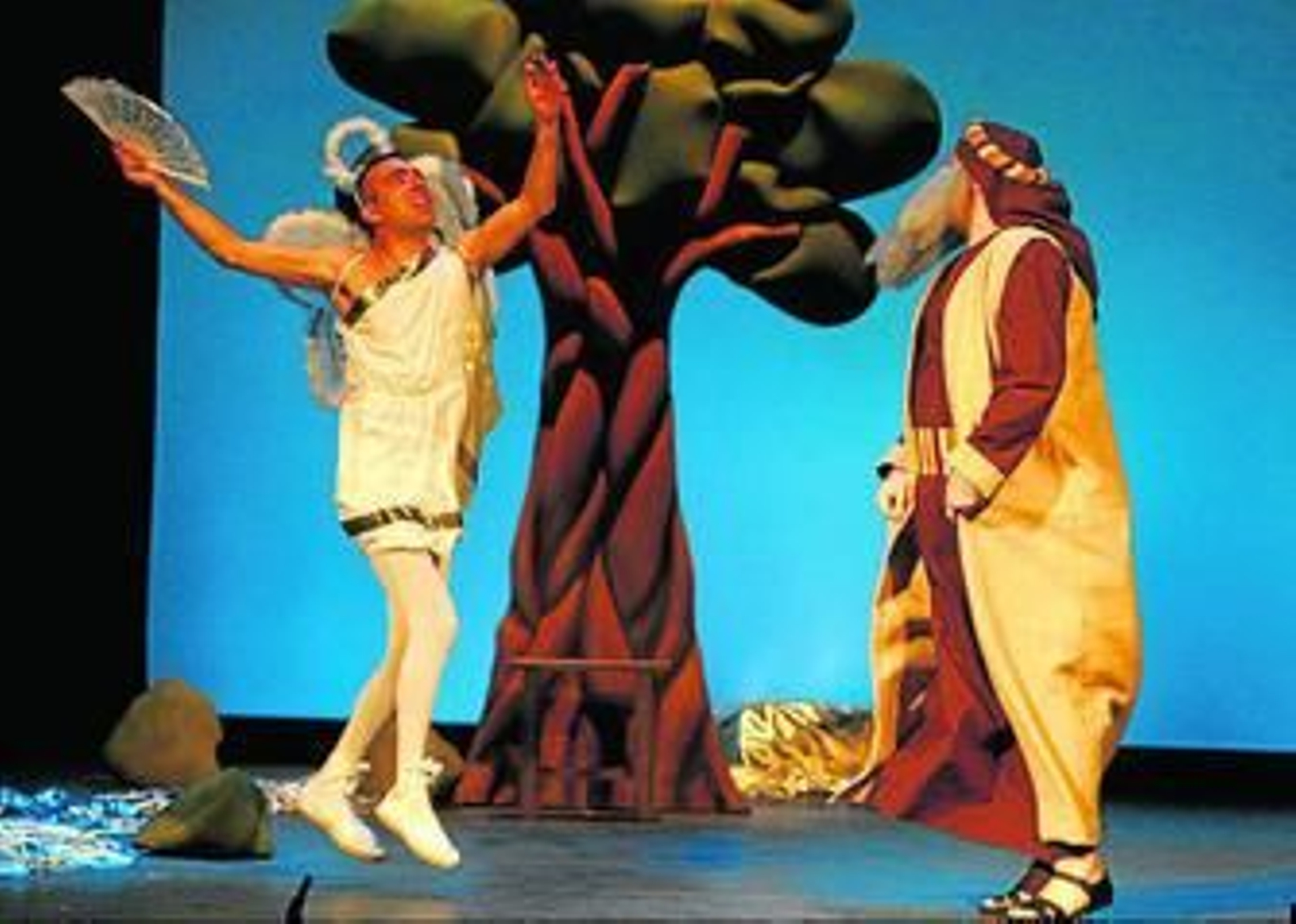 Un momento de la representación de la obra cómica del Cuarteto del Morera.