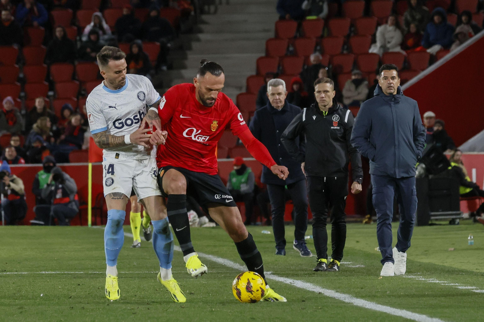 Muriqi en el duelo Mallorca-Girona.