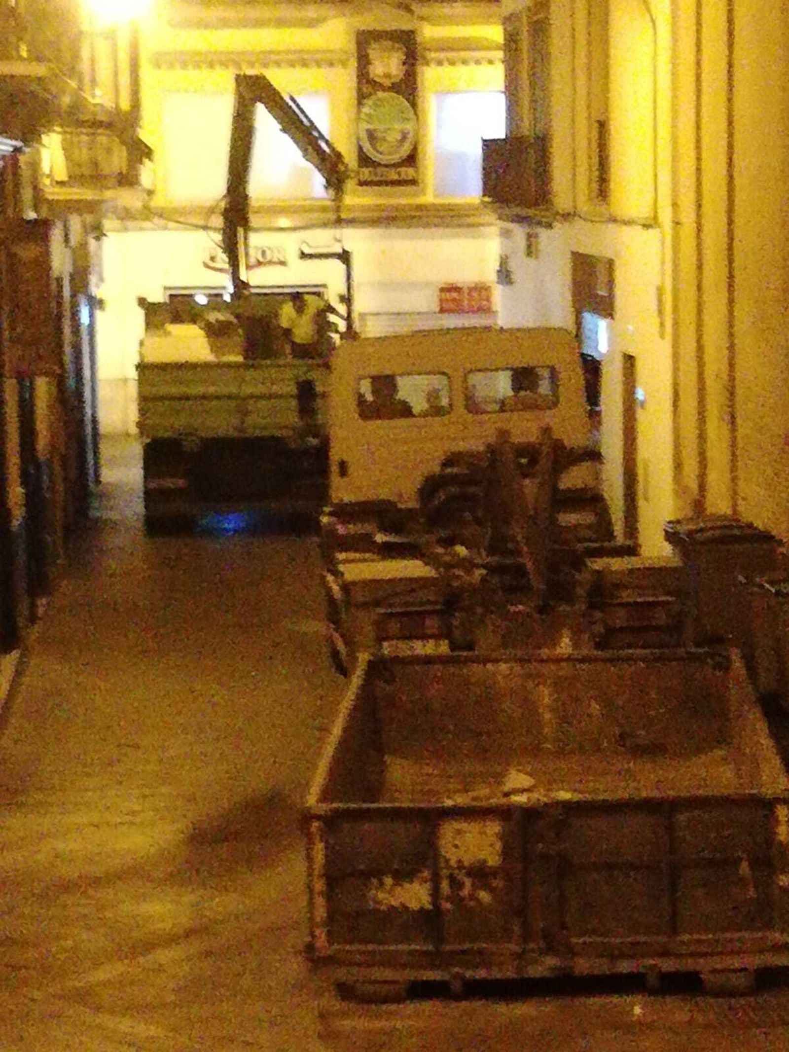 Foto de las obras tomada por un residente.