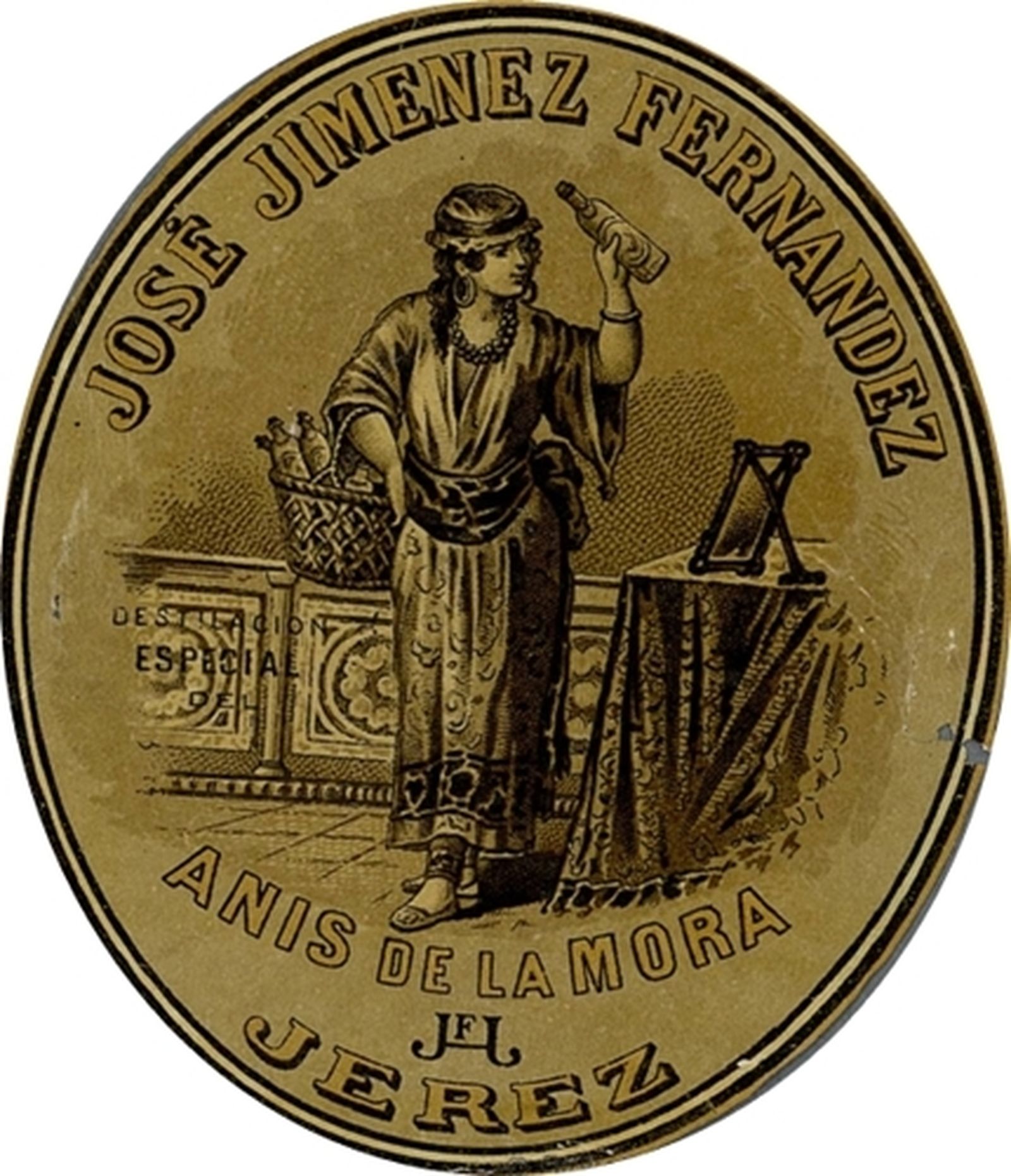 Etiqueta del anís de La Mora.