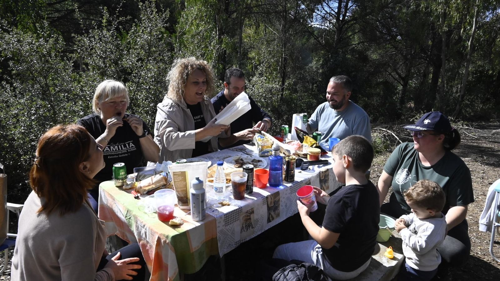 La familia García en Los Villares.