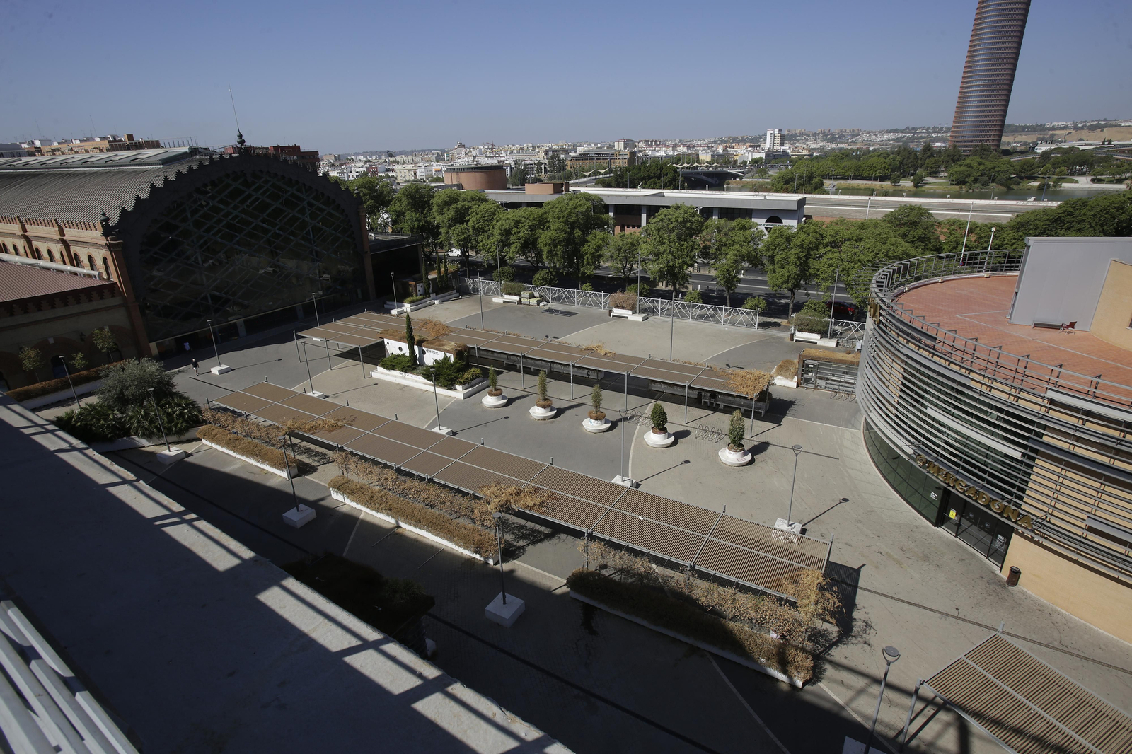 Abandono y mal estado de la plaza entre Mercadona y Plaza de Armas