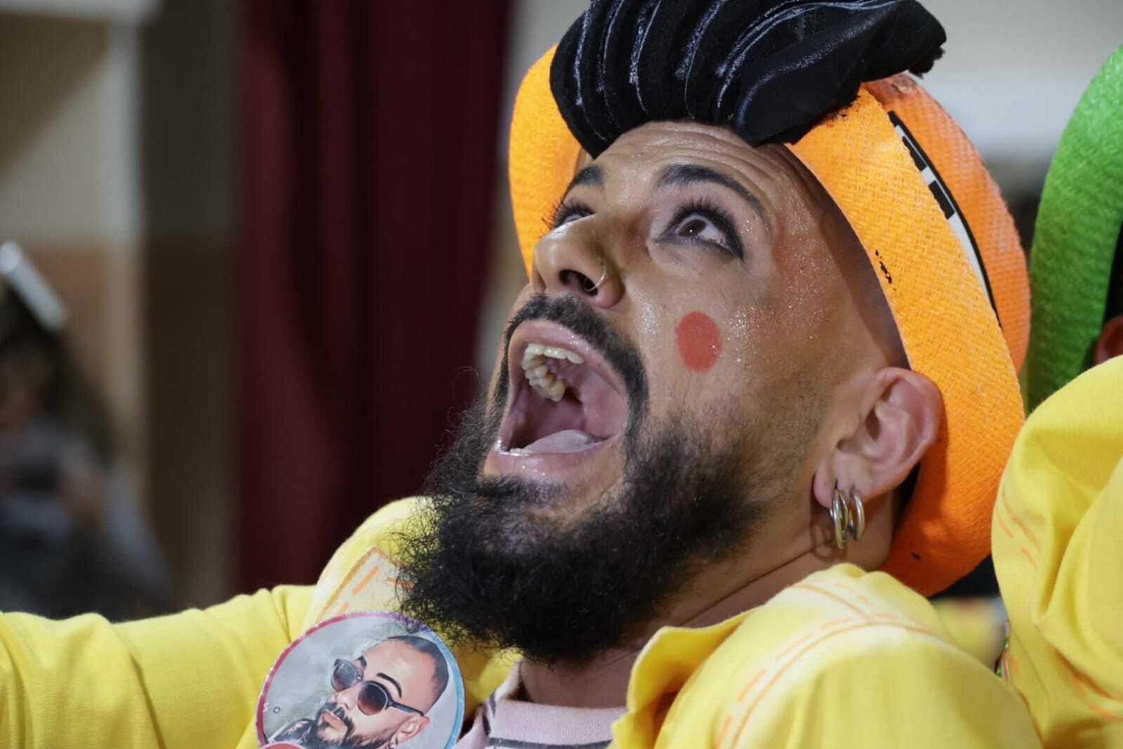 La chirigota 'Sígueme' en camerinos.