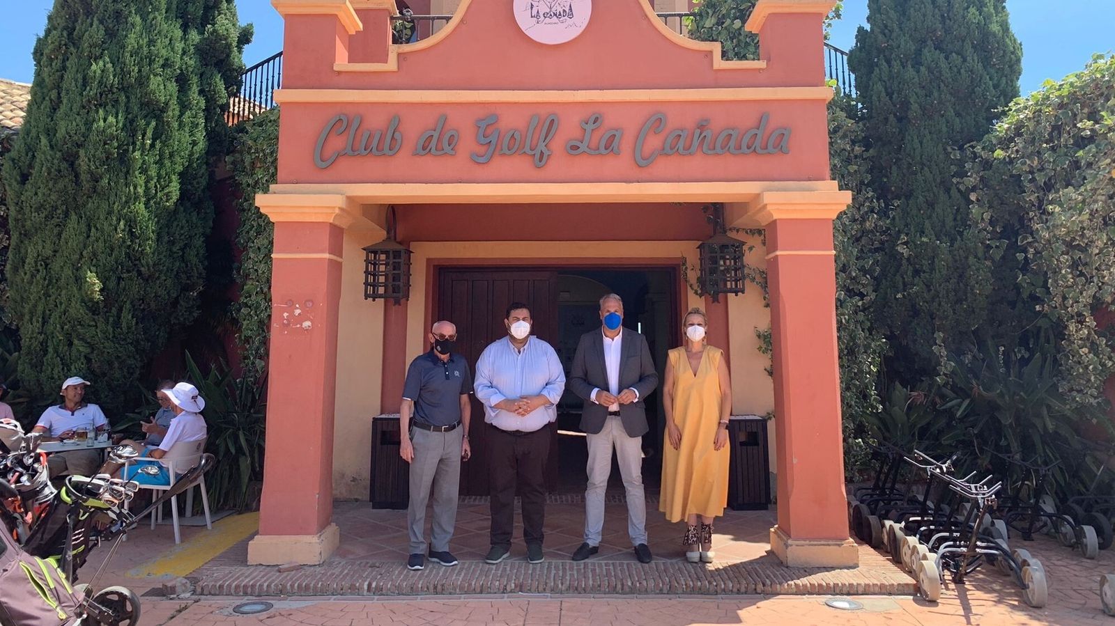 Los responsables municipales, de Diputación y de La Cañada.