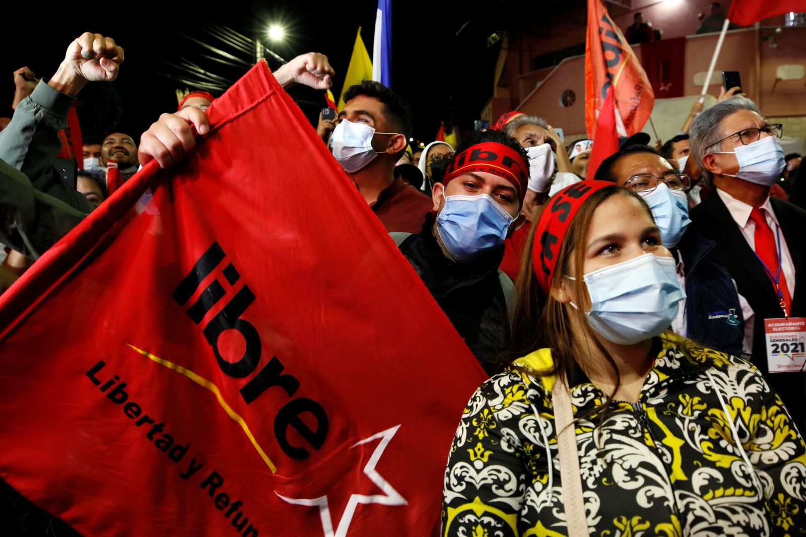 Simpatizantes de Xiomara Castro celebran la ventaja en las calles
