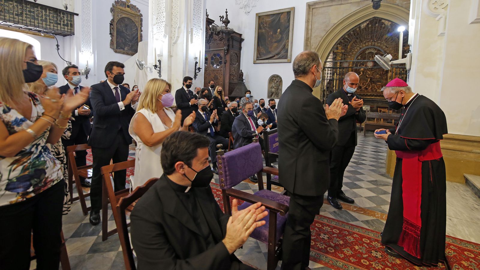 Bendición del retablo en la iglesia de San Lucas