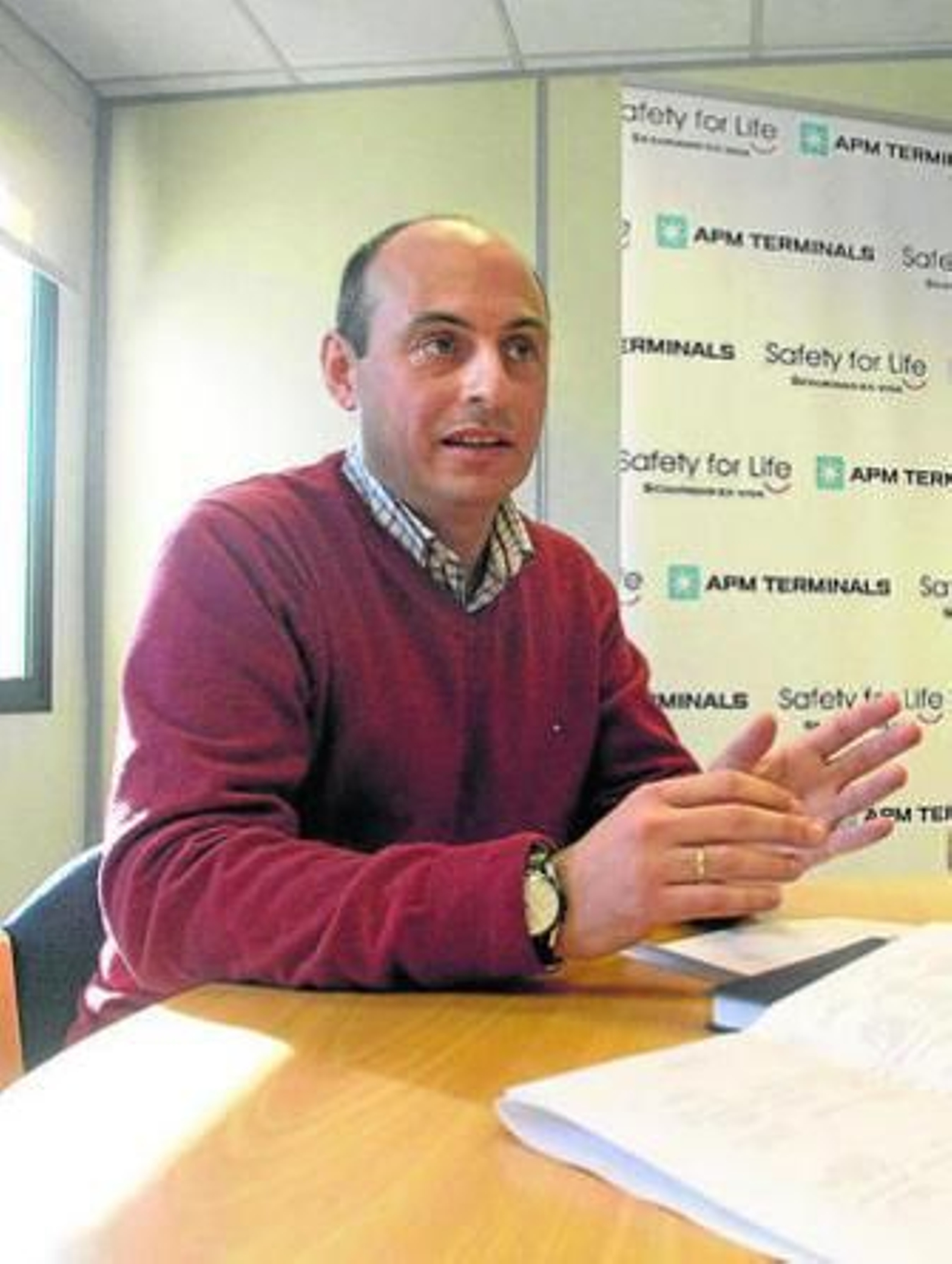 José Antonio Peral, ayer en la sede de APM Terminals Algeciras.