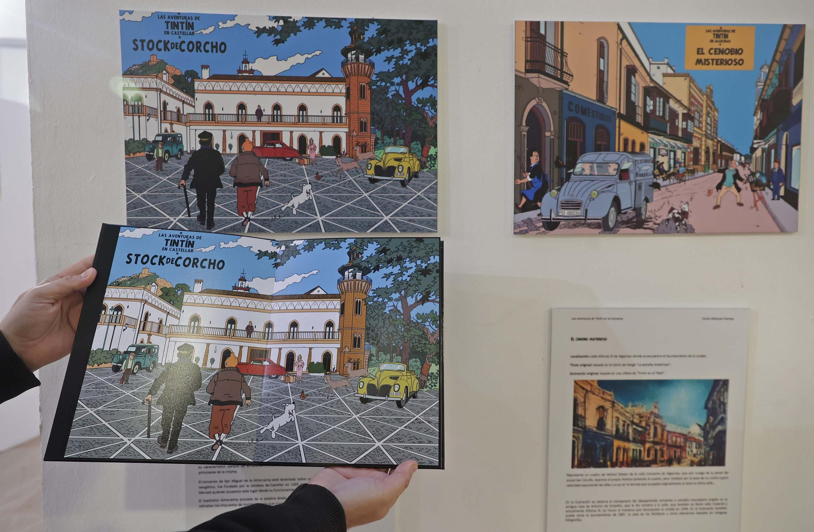 Fotos de la exposición Tintín en el Campo de Gibraltar