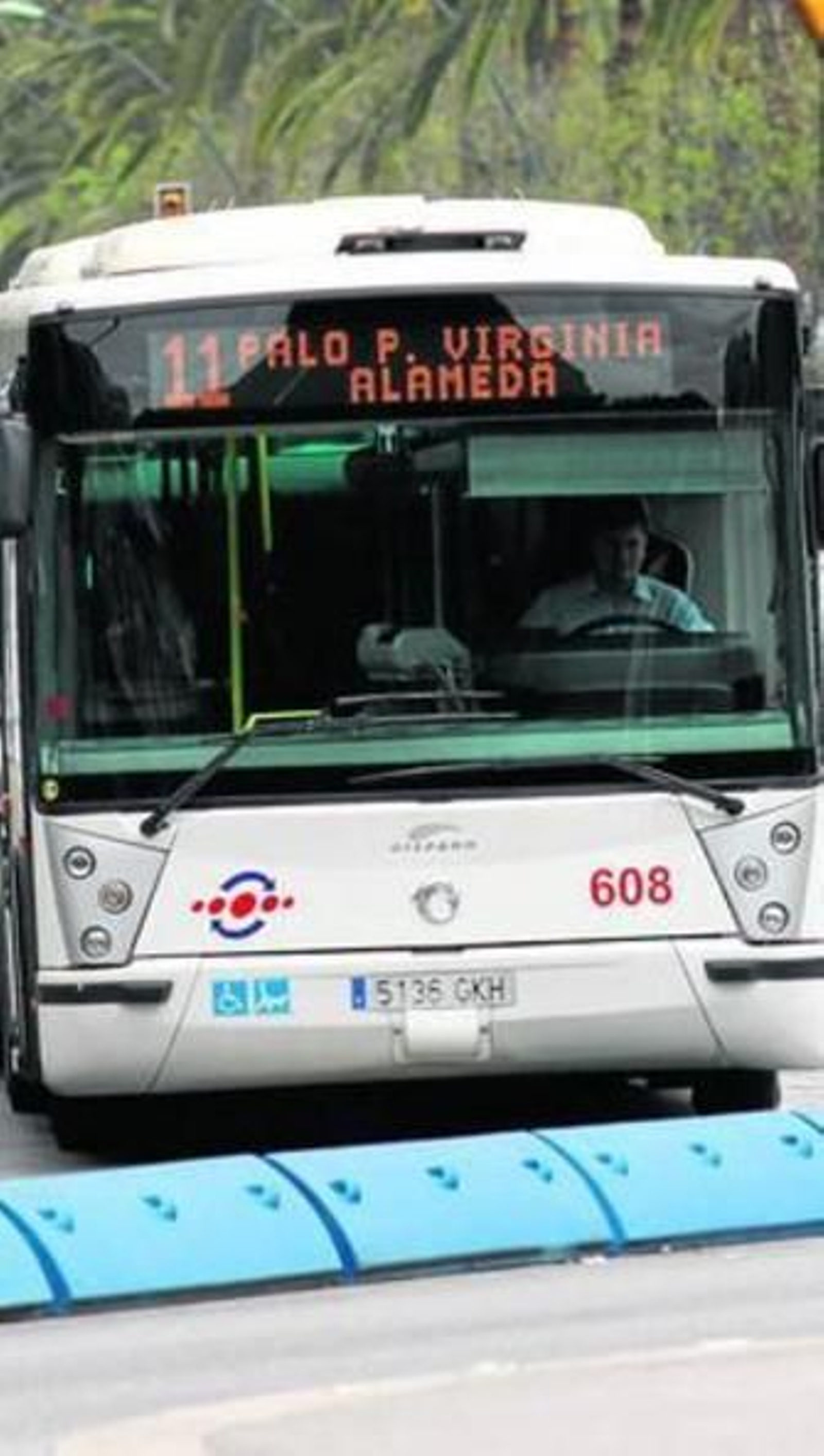 La línea 11, a su paso por la Alameda.
