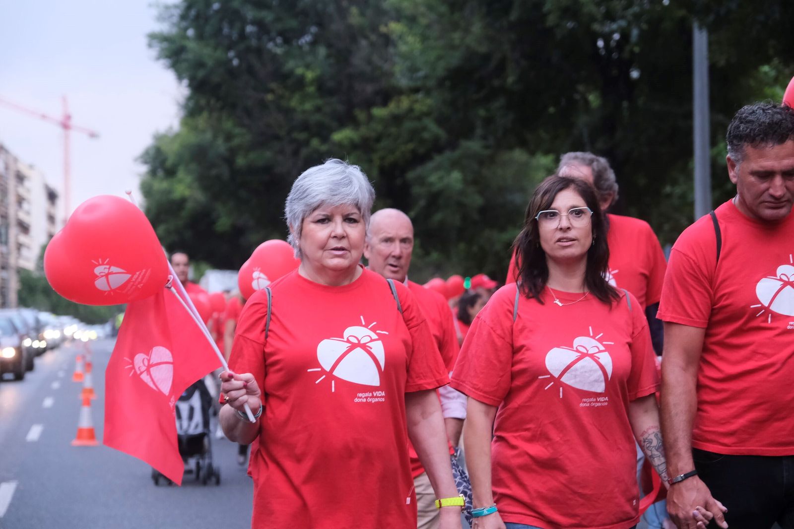 La marcha por la donación tiñe de rojo las calles de Córdoba, en imágenes
