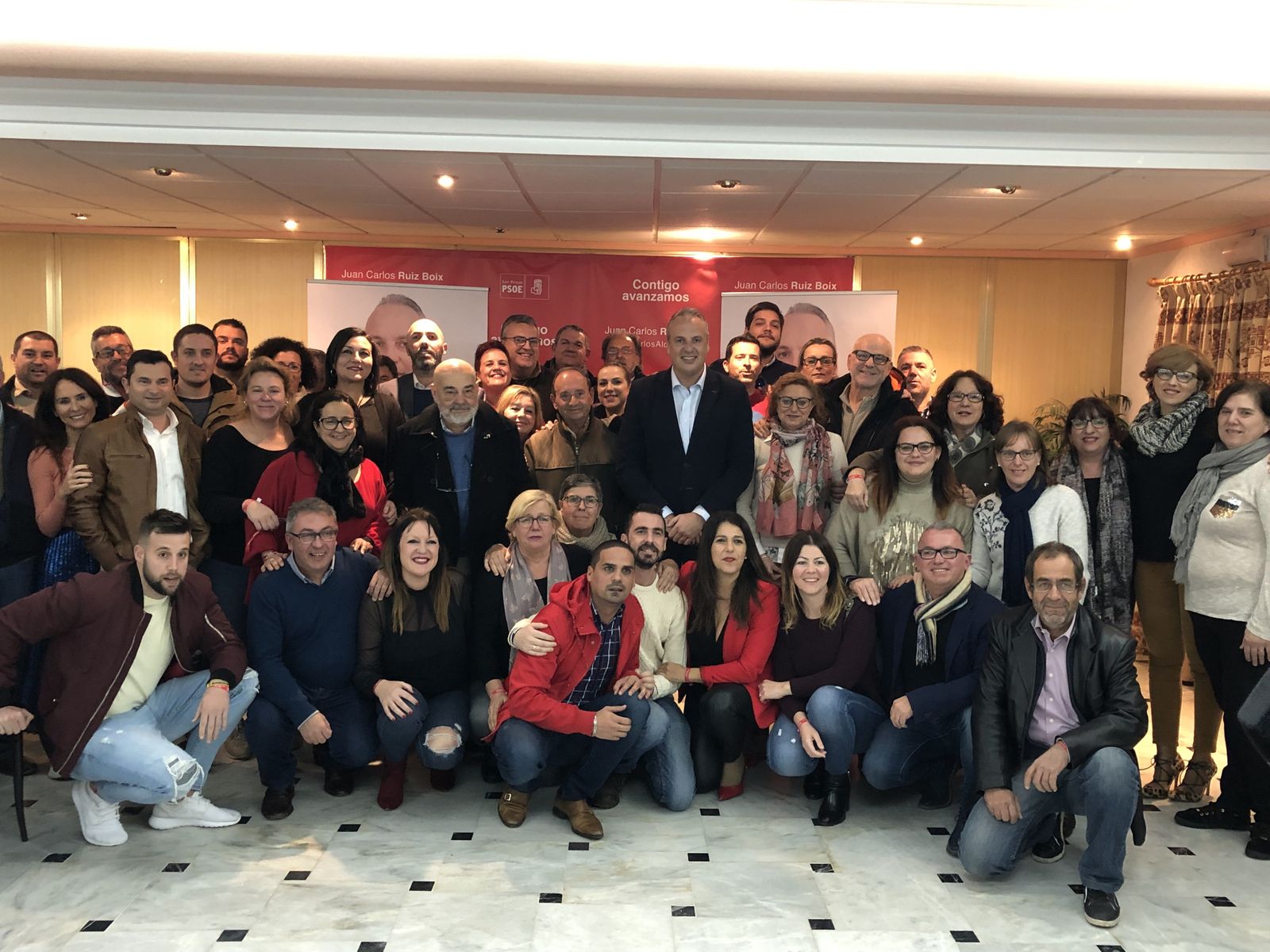 Militantes del PSOE, tras la elección de la lista