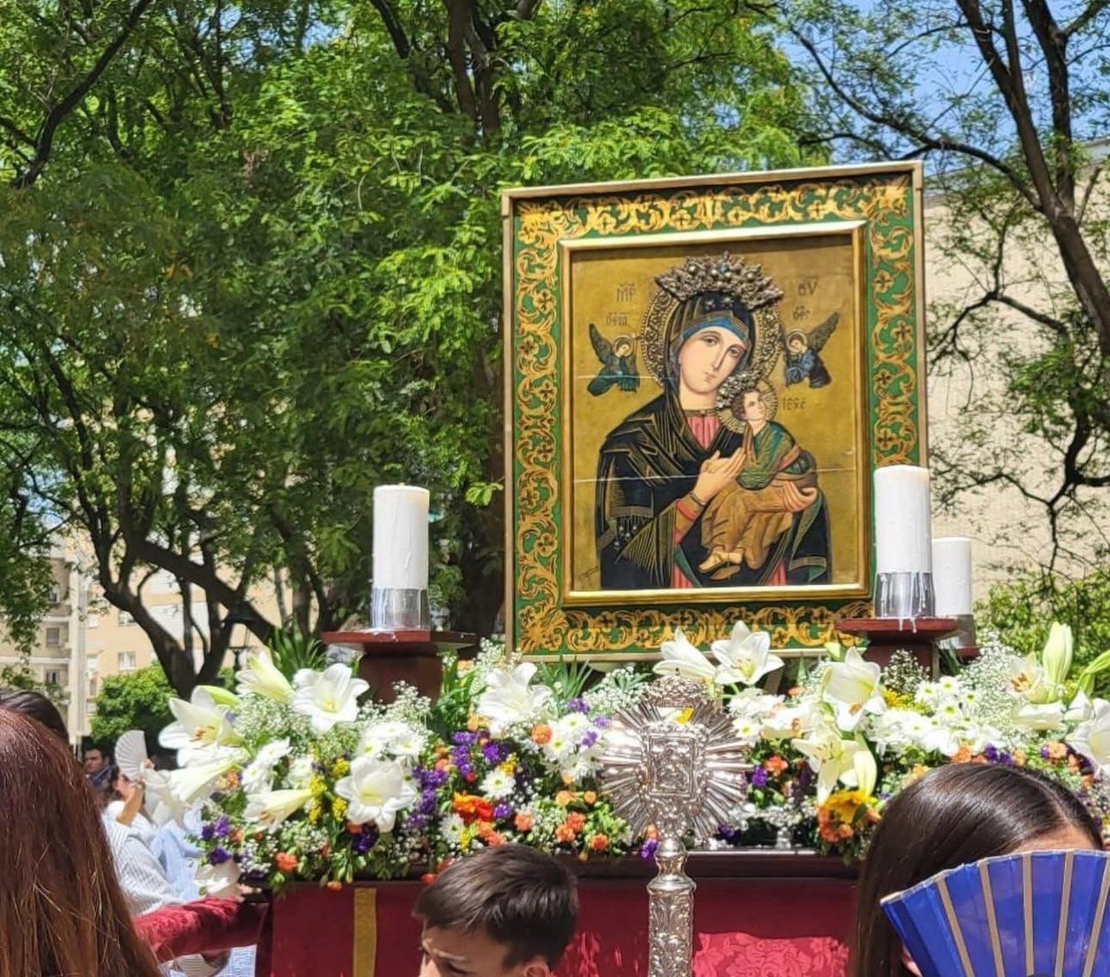 Horario e Itinerarios de la Solemne procesión del Icono del Perpetuo Socorro en Nervión hoy sábado 21 de Junio del 2025