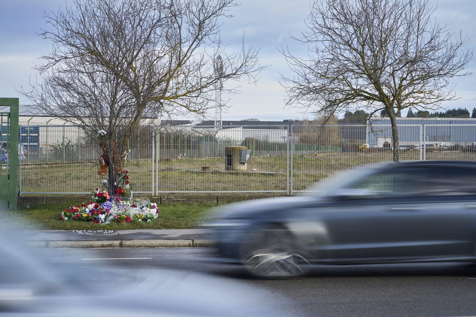 Amigos y allegados de los fallecidos han depositado flores en el lugar donde se produjo el accidente