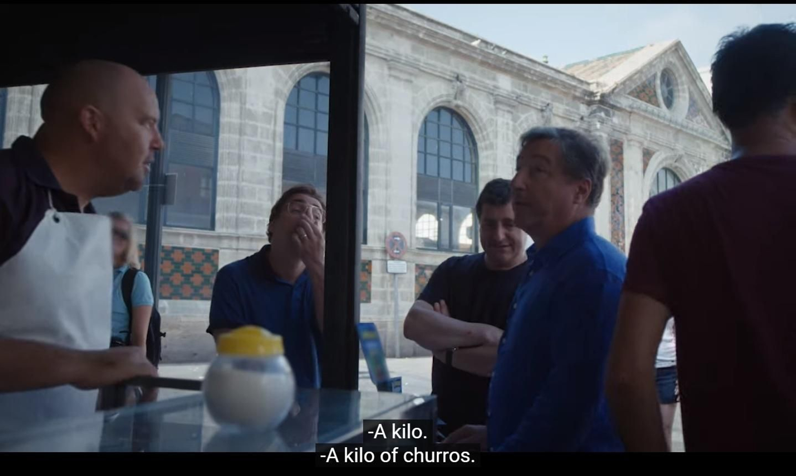 Los hermanos Roca en de los puestos de churro de la calle Doña Blanca.