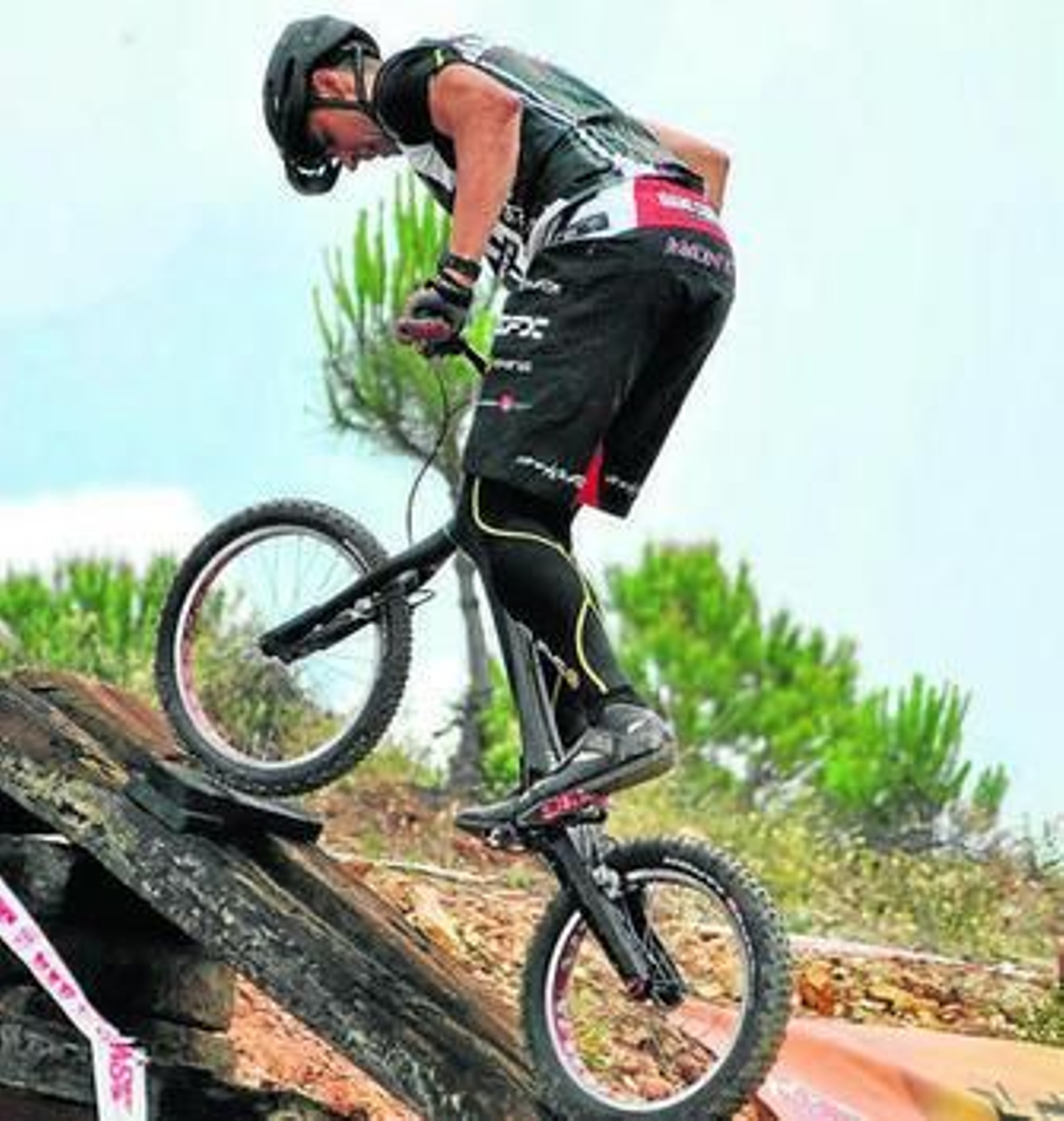 Dani Comas, durante la prueba de ayer en Zalamea.