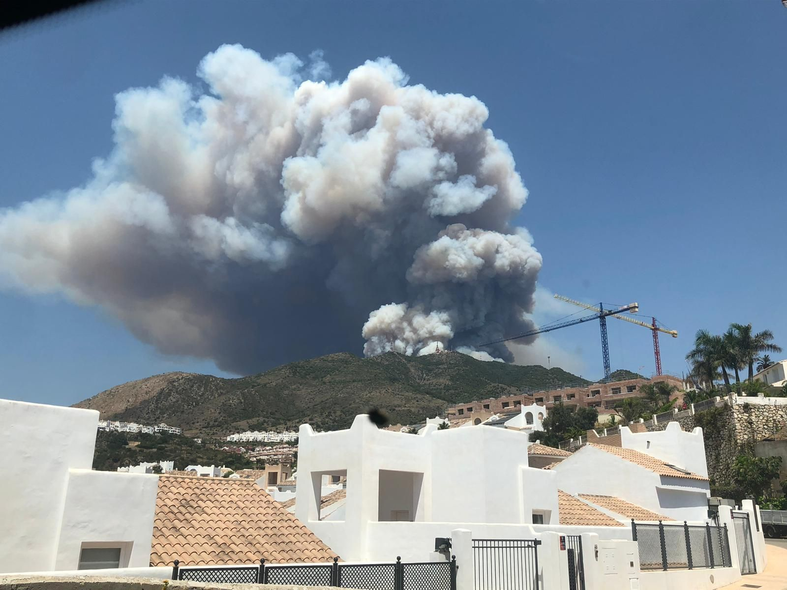 Incendio forestal en Mijas, en el paraje El Higuerón (fotos)