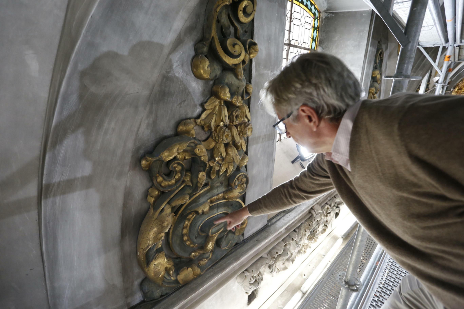 La restauración del coro alto de la parroquia de la Magdalena