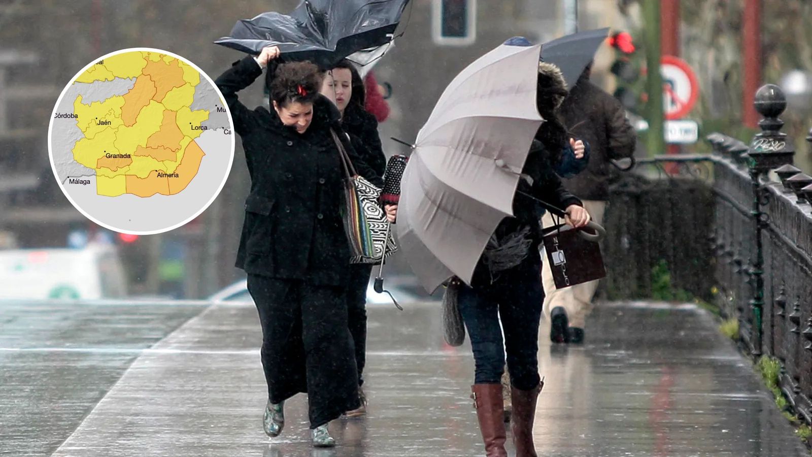 Fin de semana de viento y lluvia en Andalucía