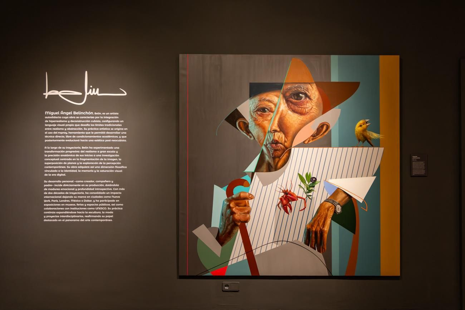 Retrato de Papajuan por Belin hecho en exclusiva para esta exposición.